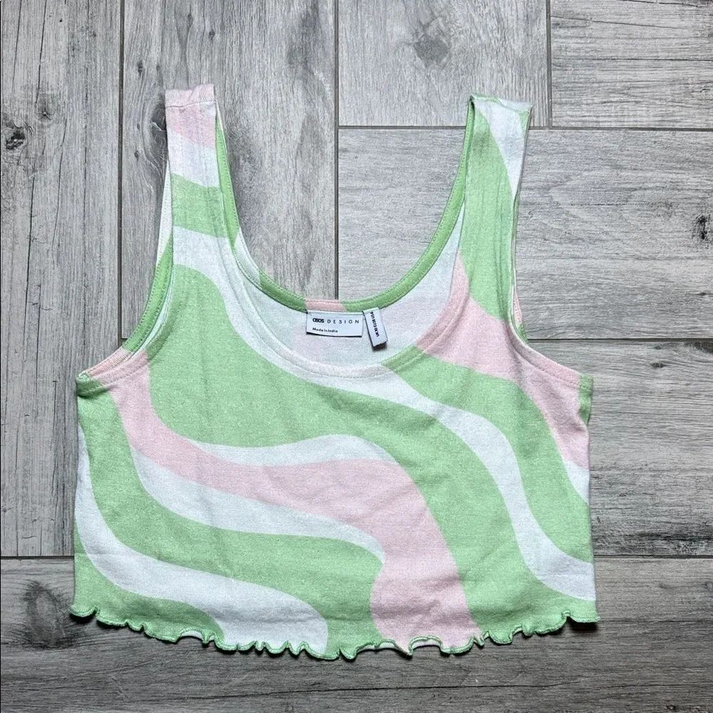 ASOS Pastel Swirl Crop Top